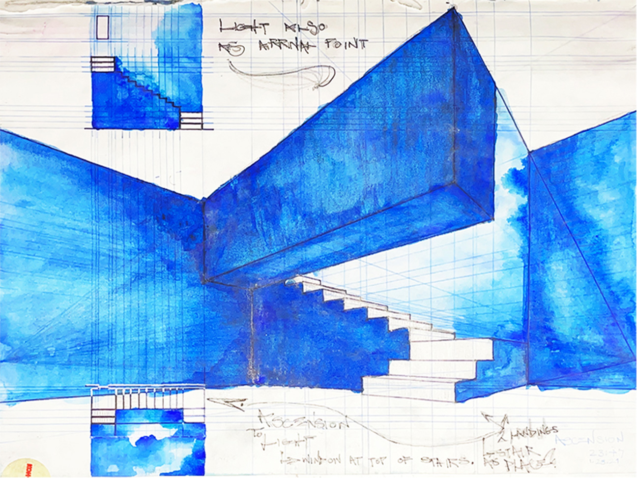 illuminated stair